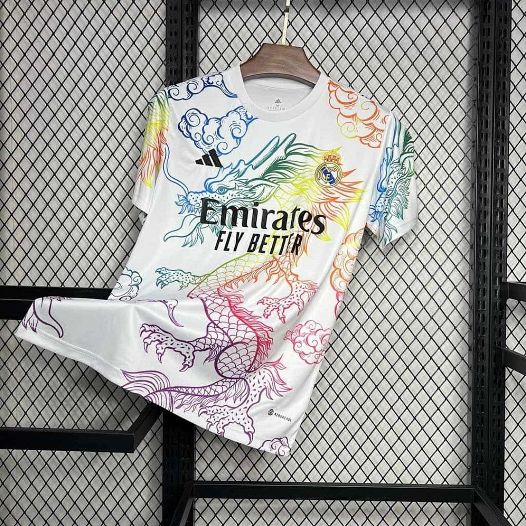 24-25 Real Madrid Rainbow Dragon White Training Kit 3