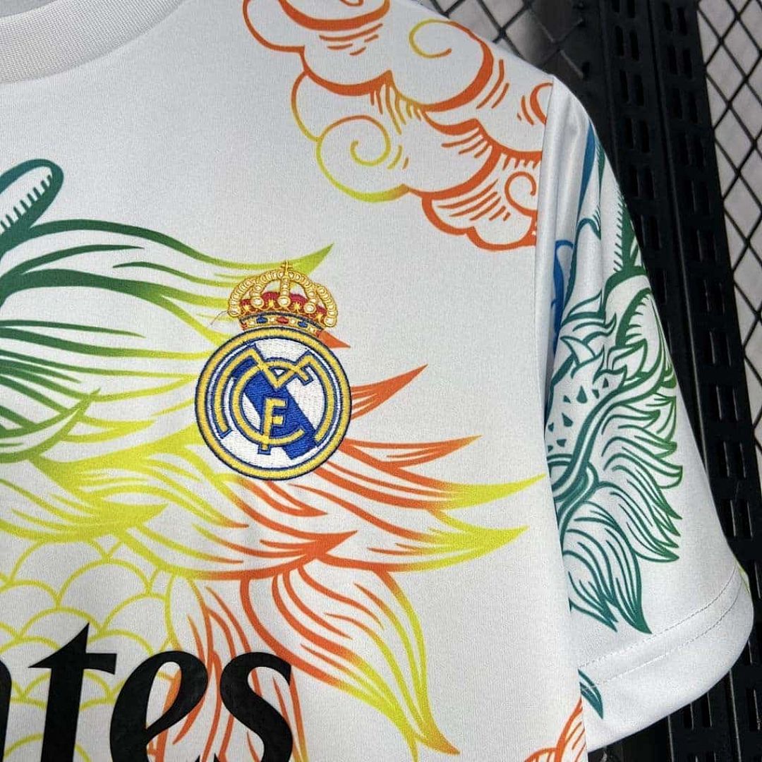 24-25 Real Madrid Rainbow Dragon White Training Kit 4