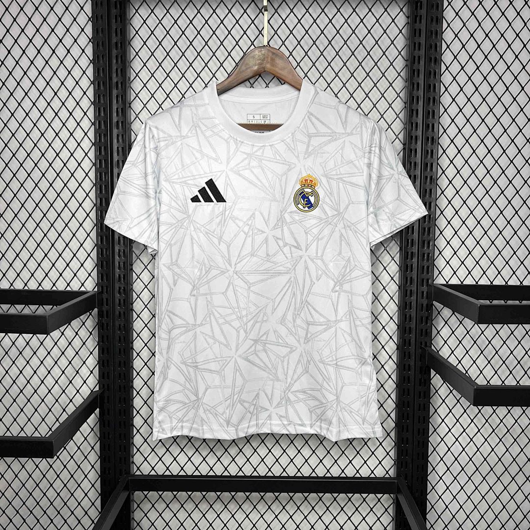 24-25 Real Madrid Training White Kit Soccer Uniform