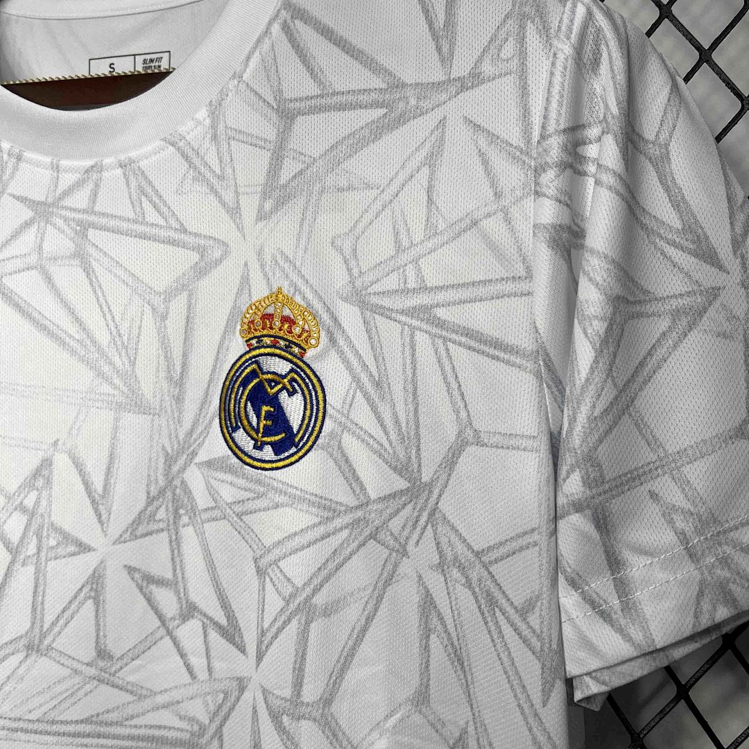 24-25 Real Madrid entraînement blanc kit football uniforme 5