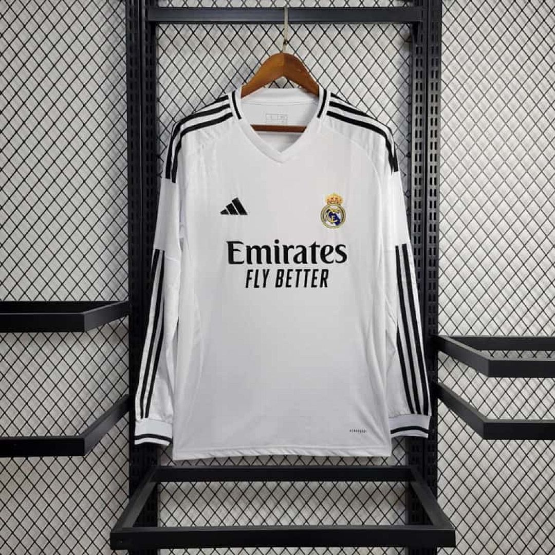 24-25 Real Madrid Home Kit Long Sleeve Shirt