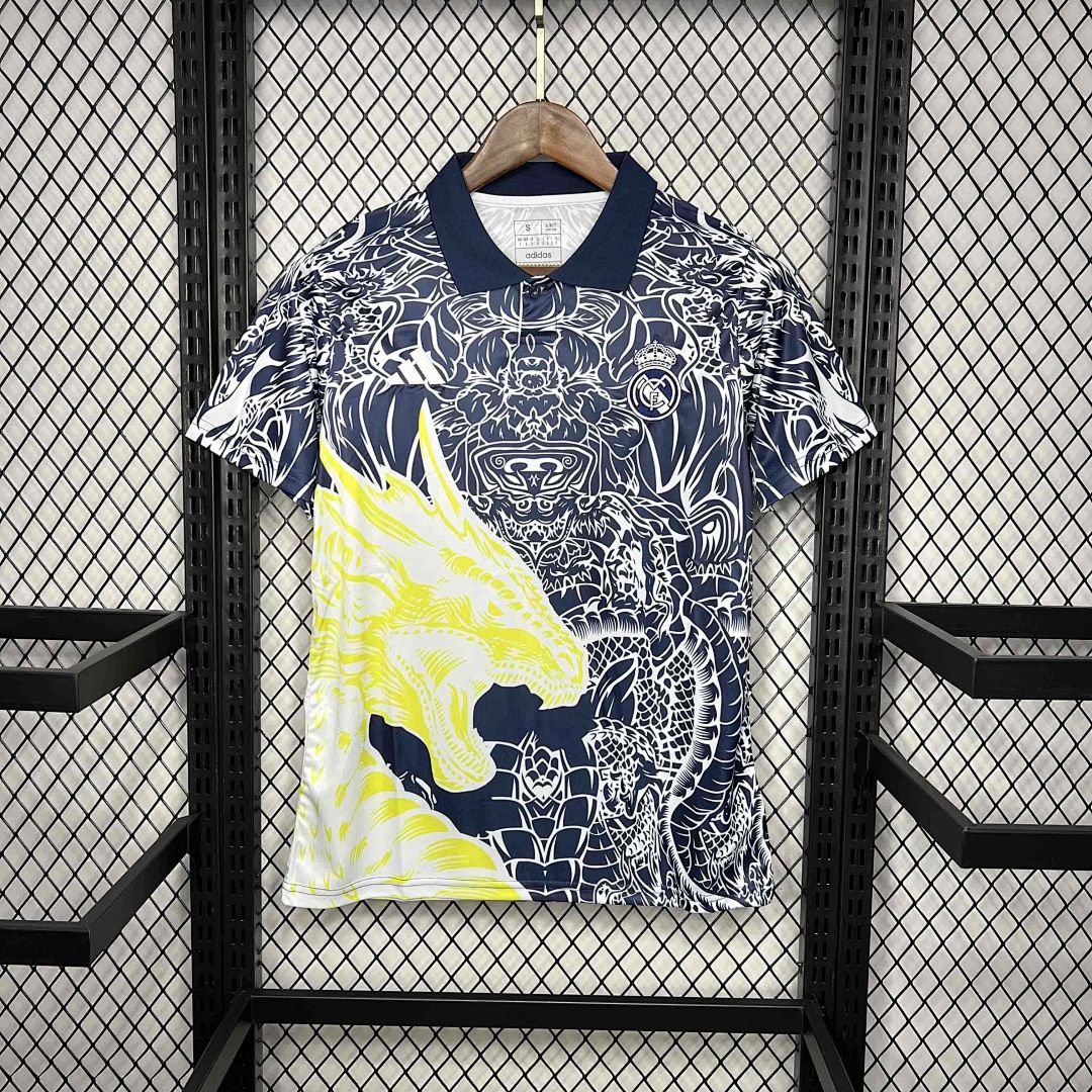 24-25 Real Madrid Shiny Dragon Special Edition Kit Soccer Uniform