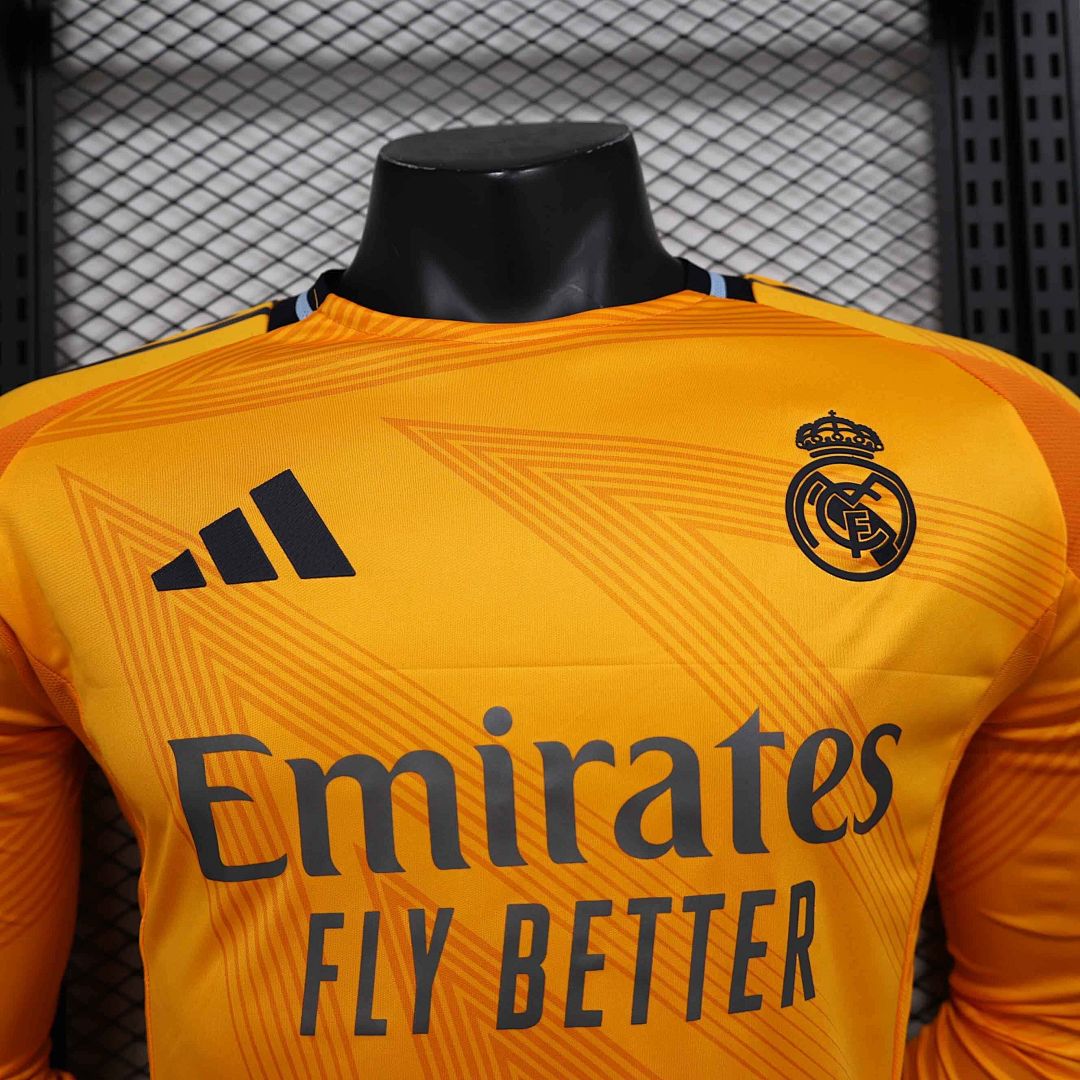 24-25 Real Madrid Away Long Sleeve Kit Player Version Shirt 4