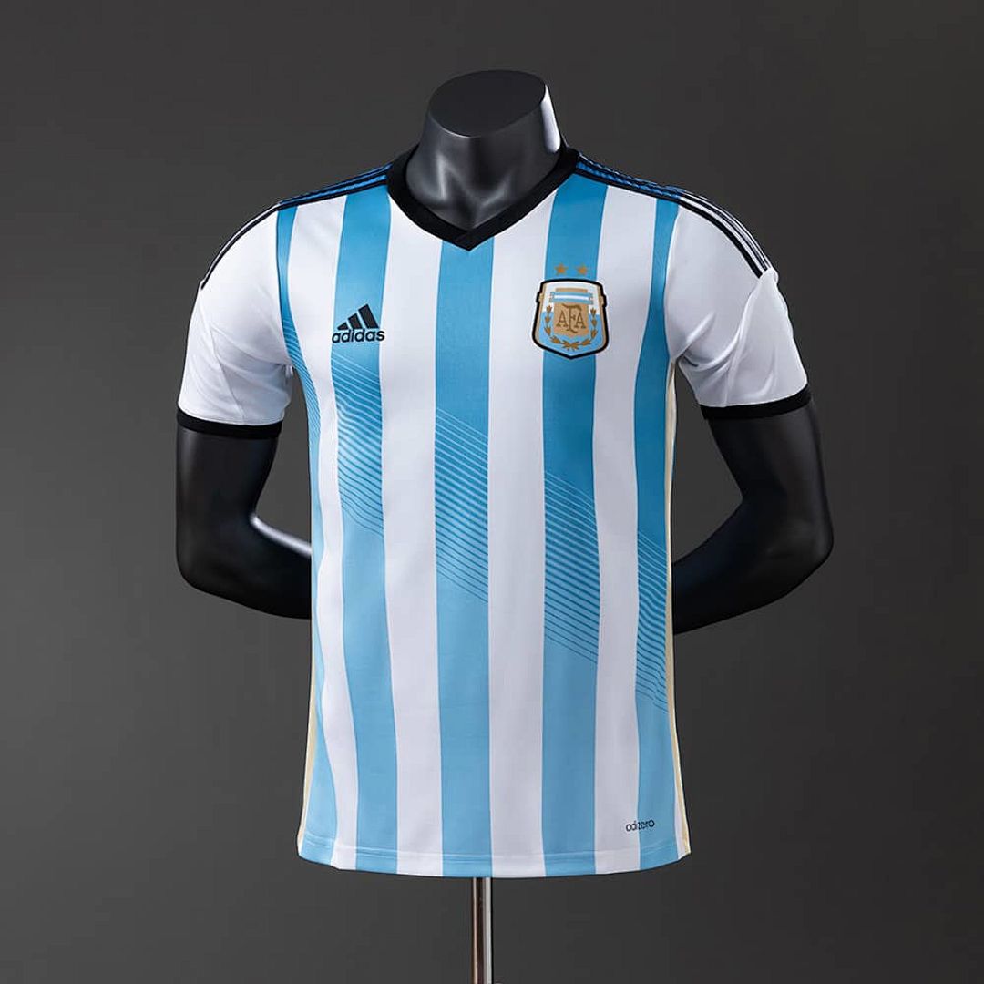 Argentina 2014 Home Player Version Retro Jersey S-3XL