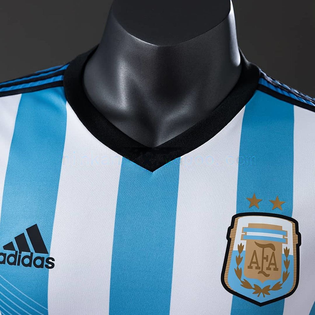 Argentina 2014 Home Player Version Retro Jersey S-3XL 6