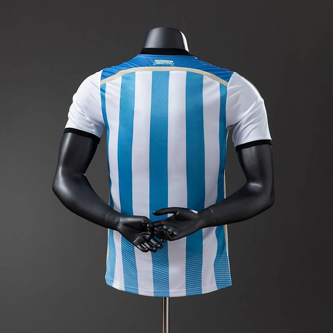 Argentina 2014 Home Player Version Retro Jersey S-3XL 7