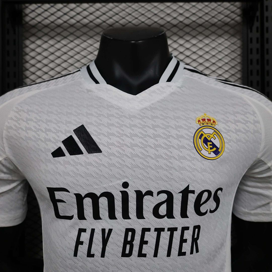 24-25 Real Madrid Home Kit Player Version Shirt S-5XL With All Kind of Badges 15