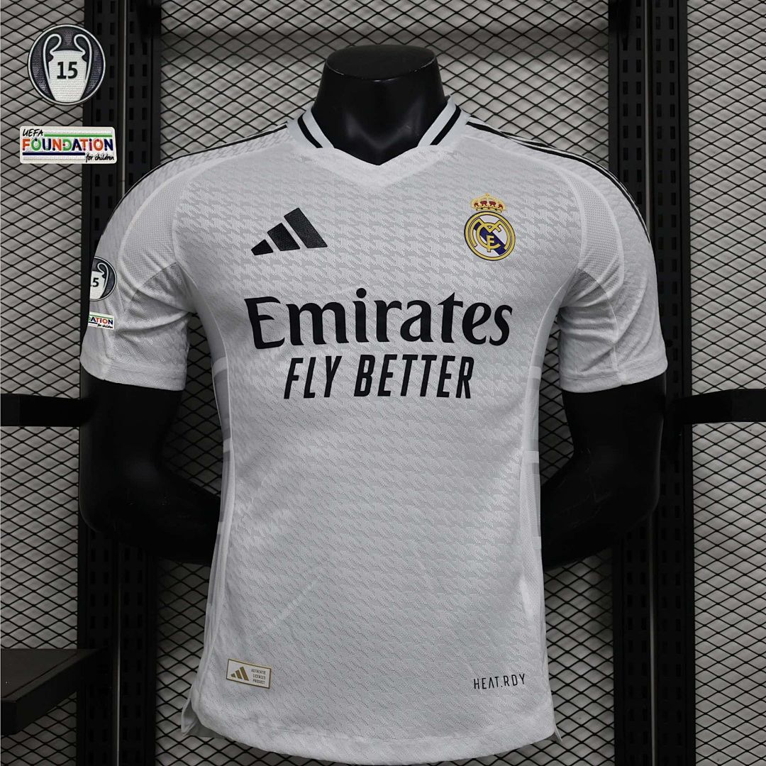 24-25 Real Madrid Home Kit Player Version Shirt S-5XL With All Kind of Badges 18
