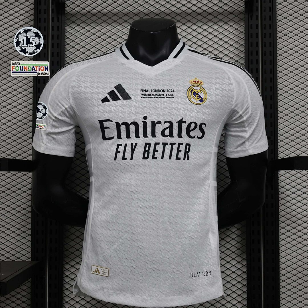24-25 Real Madrid Home Kit Player Version Shirt S-5XL With All Kind of Badges 19
