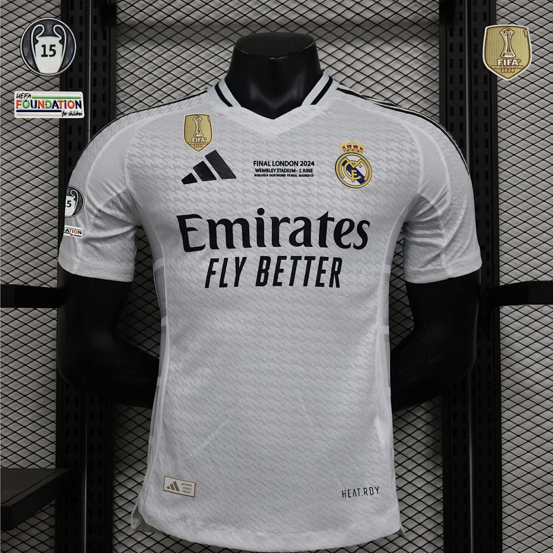 24-25 Real Madrid Home Kit Player Version Shirt S-5XL With All Kind of Badges 24