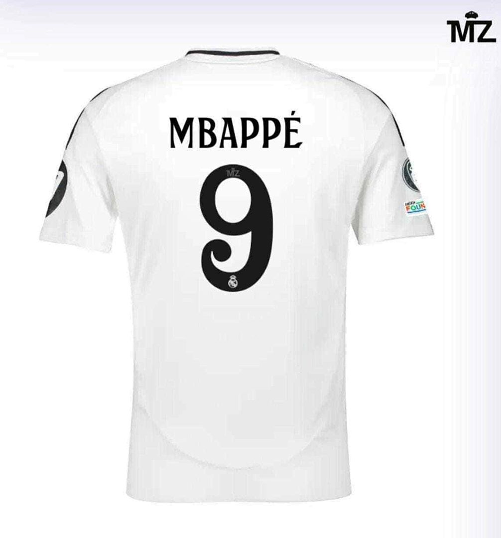 24-25 Real Madrid Home Kit Player Version Shirt S-5XL With All Kind of Badges 27