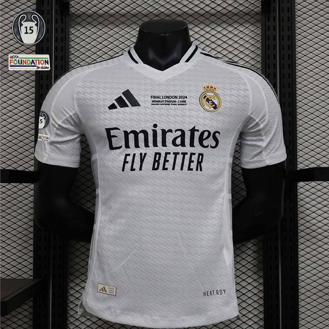 24-25 Real Madrid Home Kit Player Version Shirt S-5XL With All Kind of Badges 28