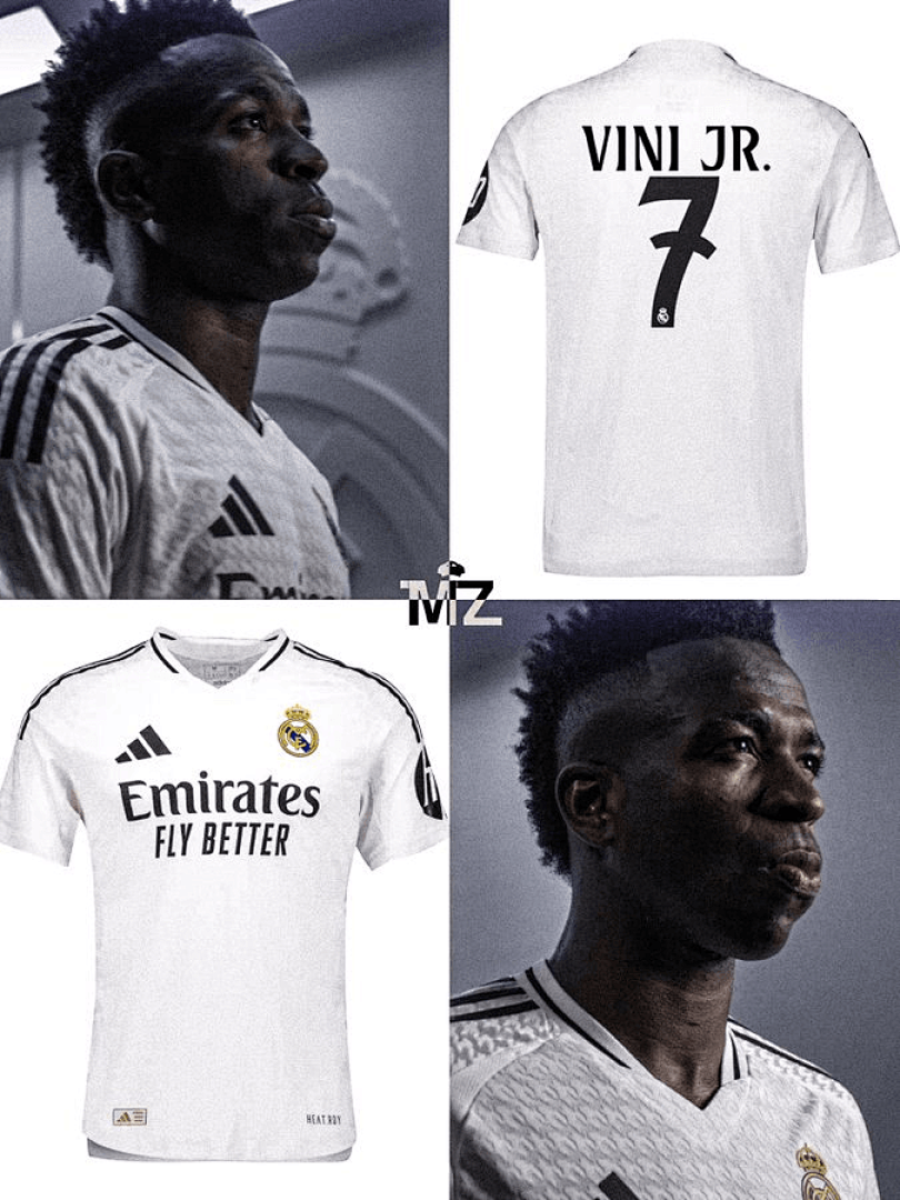 24-25 Real Madrid Home Kit Player Version Shirt S-5XL With All Kind of Badges 5