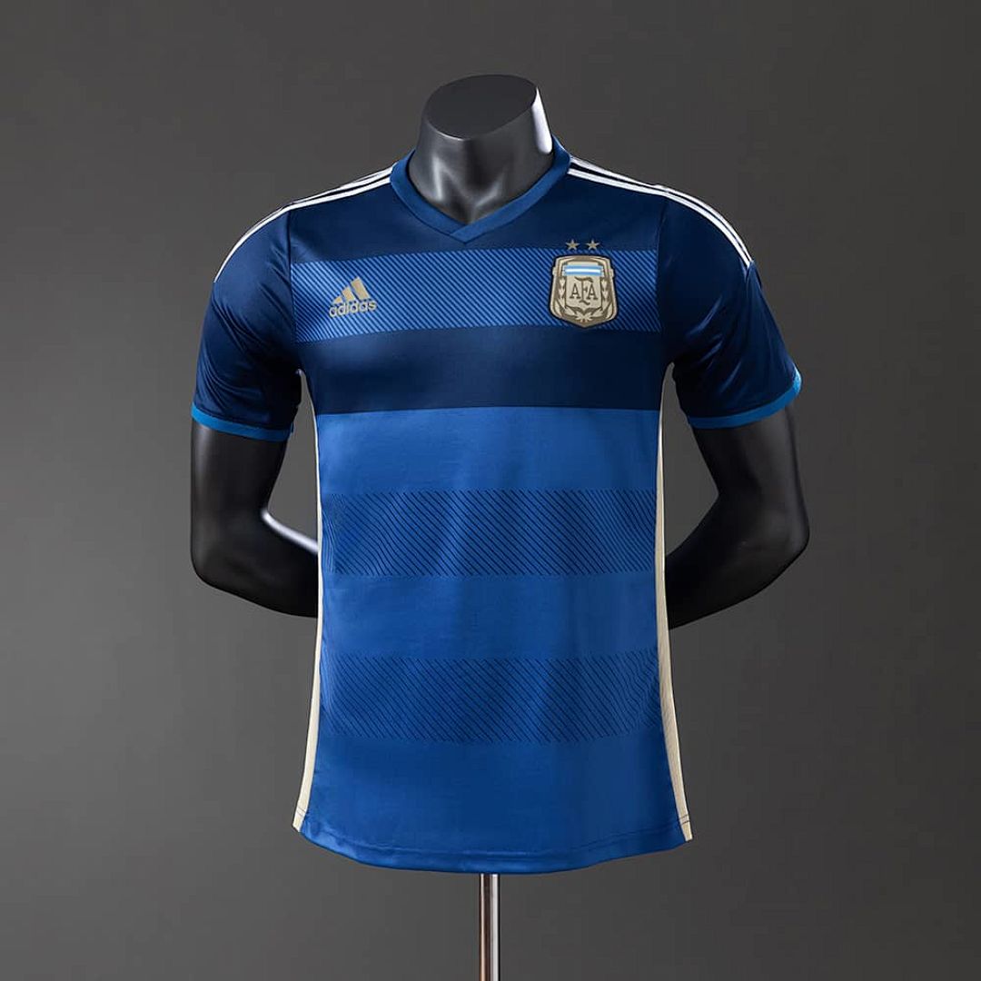 Argentina 2014 Away Player Version Retro Jersey S-3XL