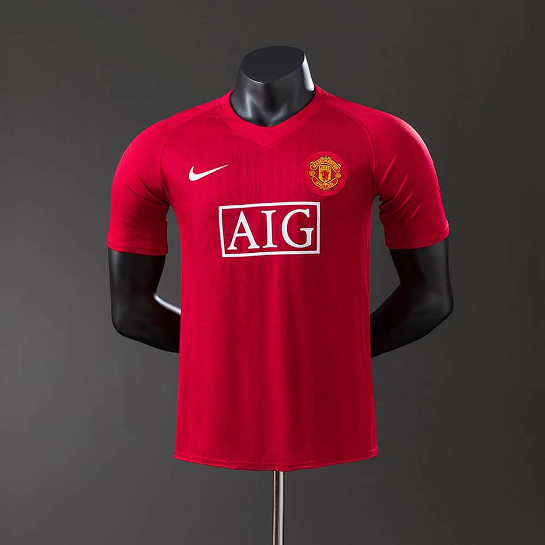 M-U 07_08 Home Player Version Retro Jersey S-3XL
