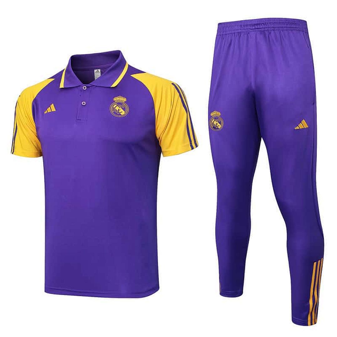 23-24 Real Madrid Purple Polo Suits