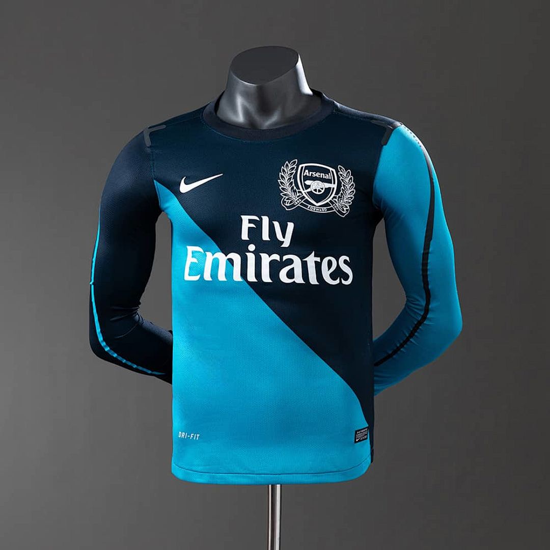 Arsenal 11_12 Away Long Sleeve Player Version Retro Jersey S-3XL