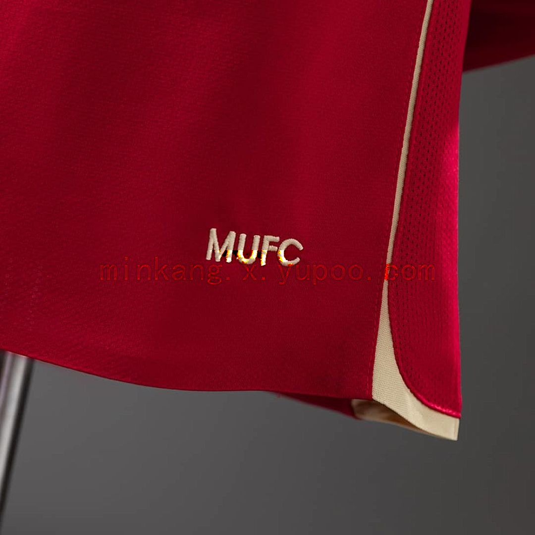 M-U 06_07 Home Long Sleeve Player Version Retro Jersey S-3XL 3