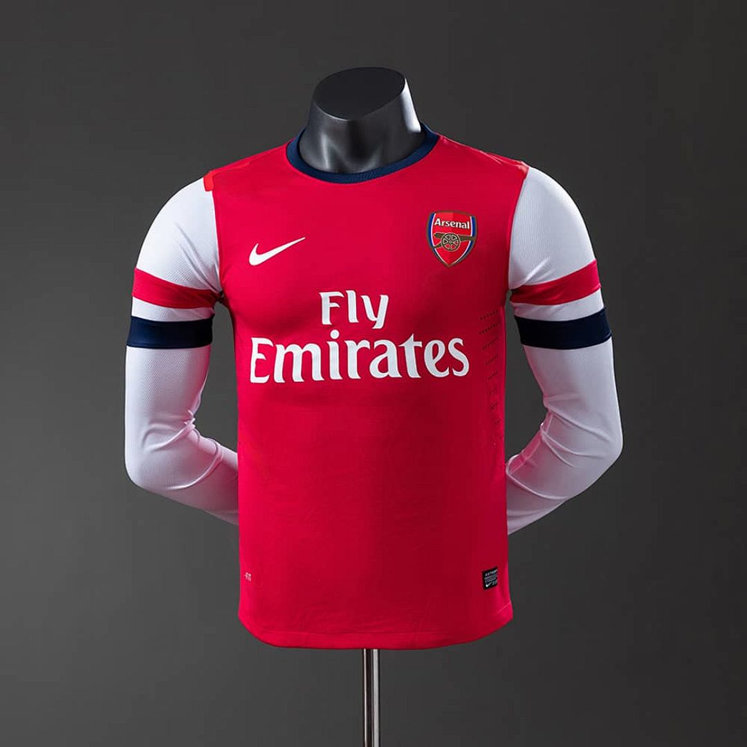 Arsenal 12_13 Home Long Sleeve Player Version Retro Jersey S-3XL