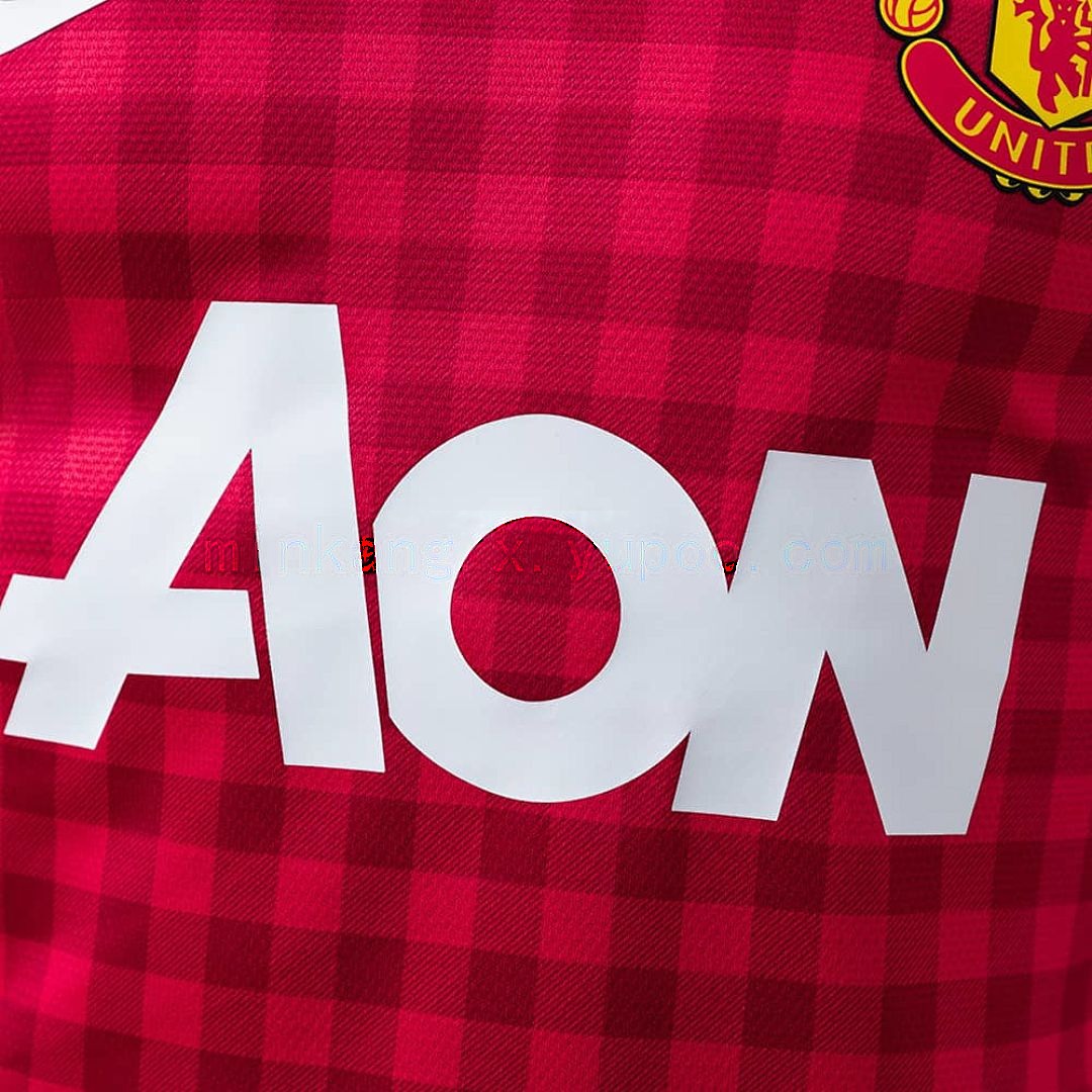 M-U 12_13 Home Long Sleeve Player Version Retro Jersey S-3XL 6