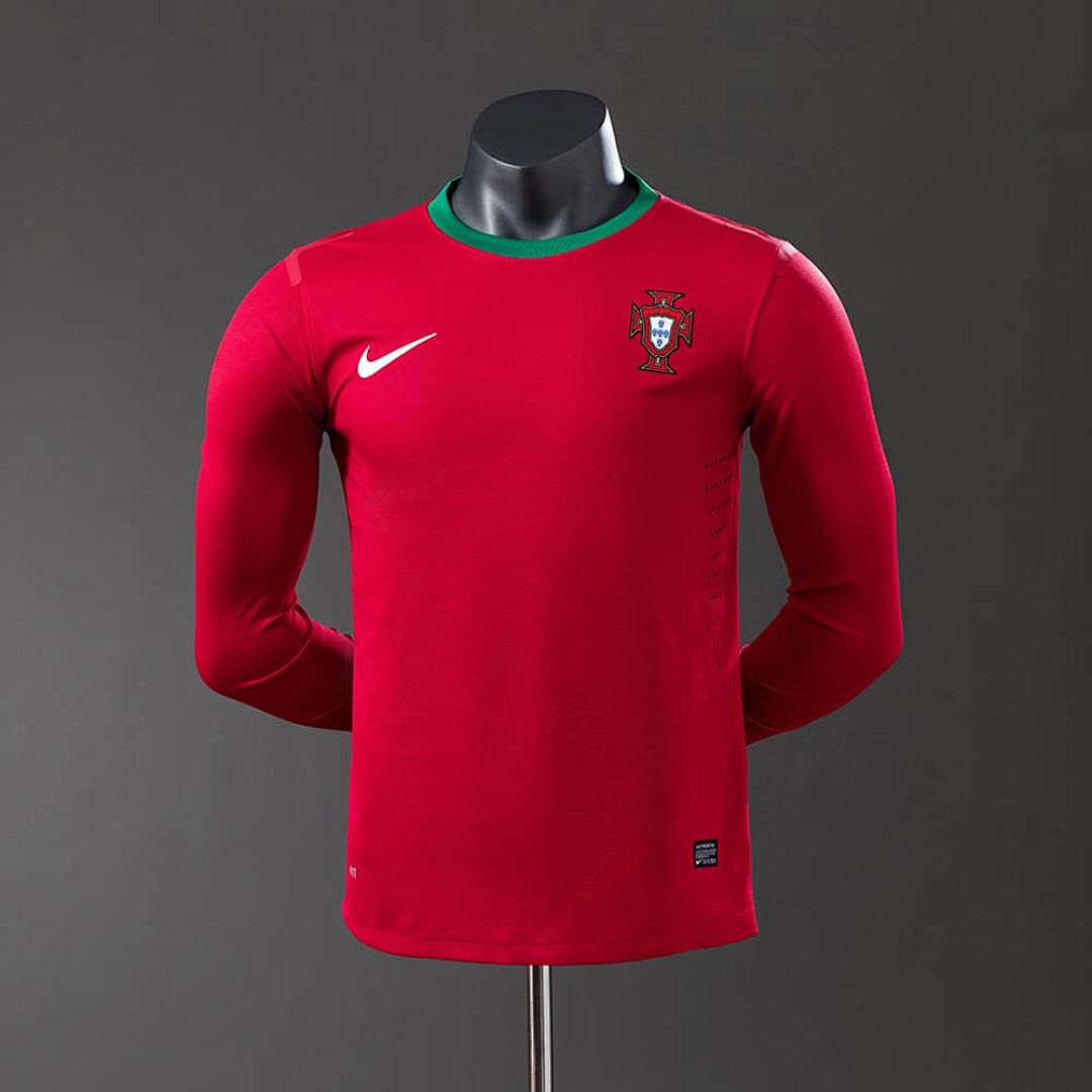 Portugal 2012 Home Long Sleeve Player Version Retro Jersey S-3XL