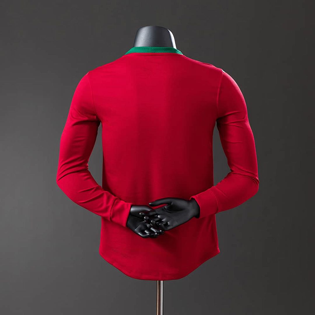 Portugal 2012 Home Long Sleeve Player Version Retro Jersey S-3XL 7