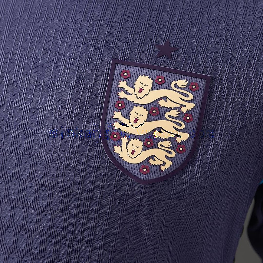 England 2024 Away Long Sleeve Player Version Jersey S-3XL 5
