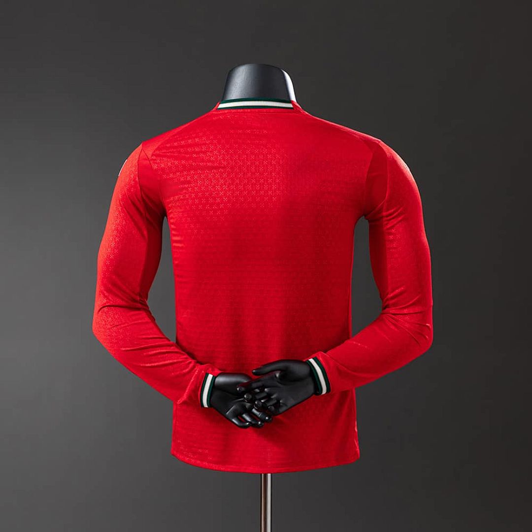 Portugal 2025 Home Long Sleeve Player Version Jersey S-3XL 7