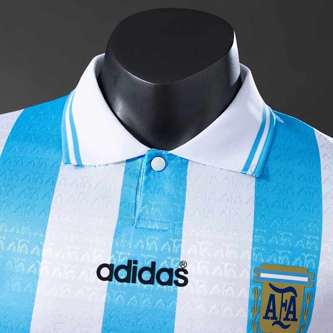 Argentina 1994 Home Player Version Jersey S-3XL 5