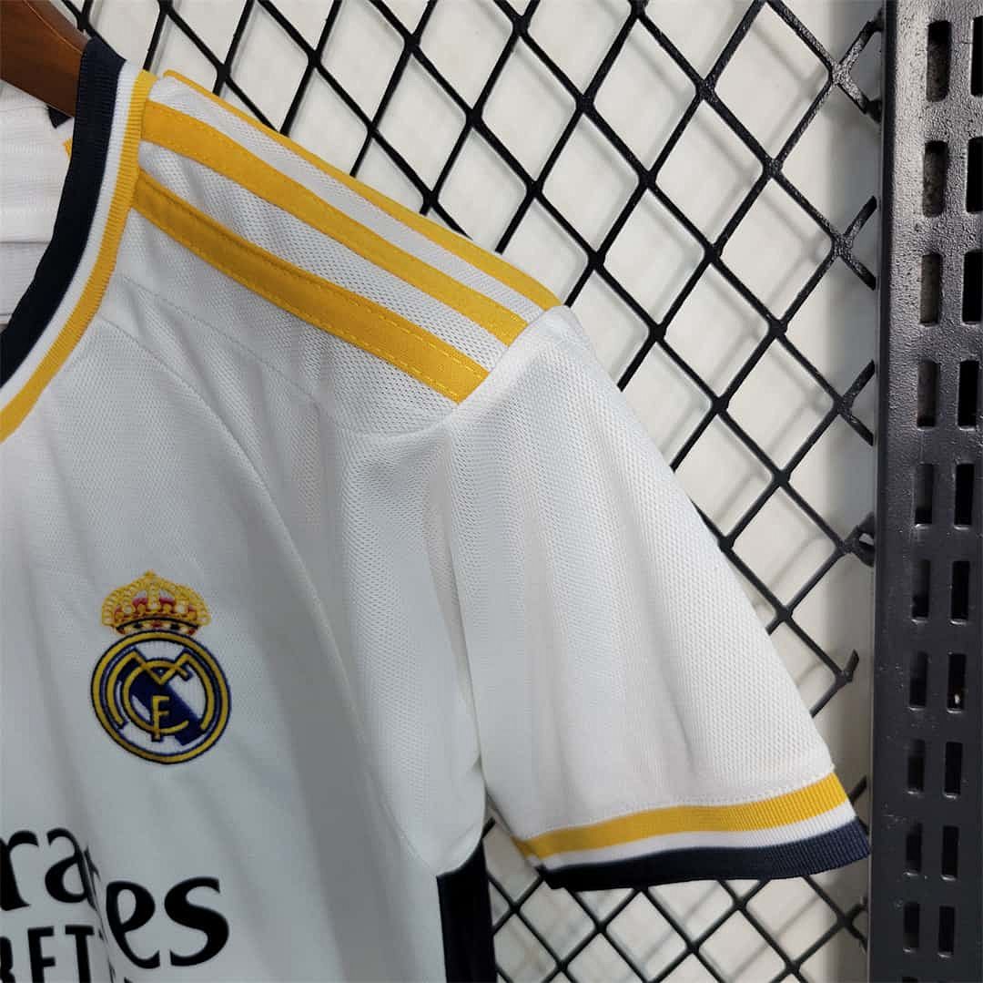 23-24 Real Madrid home kids kit 11