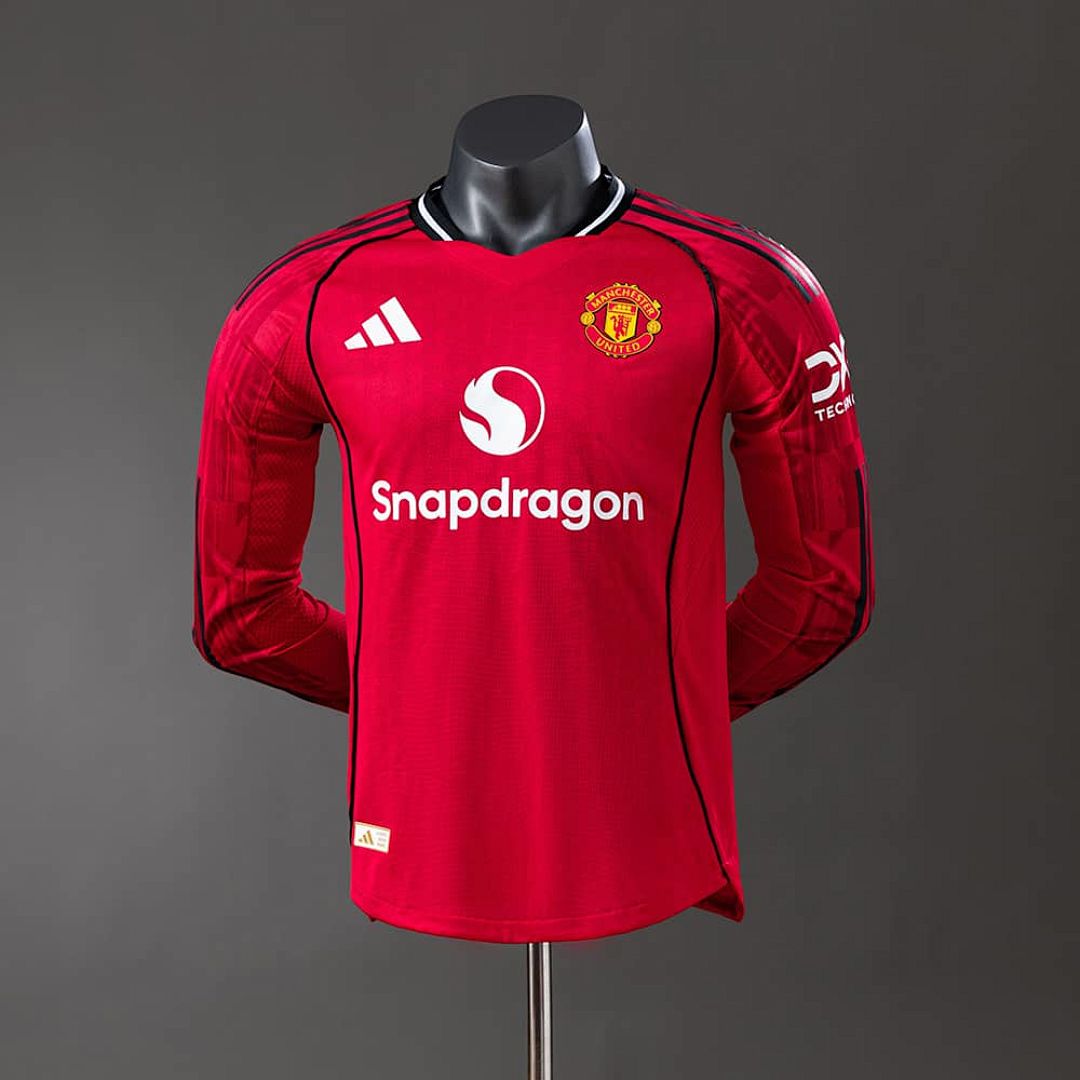 M-U 25_26 Home Long Sleeve Player Version Jersey S-3XL