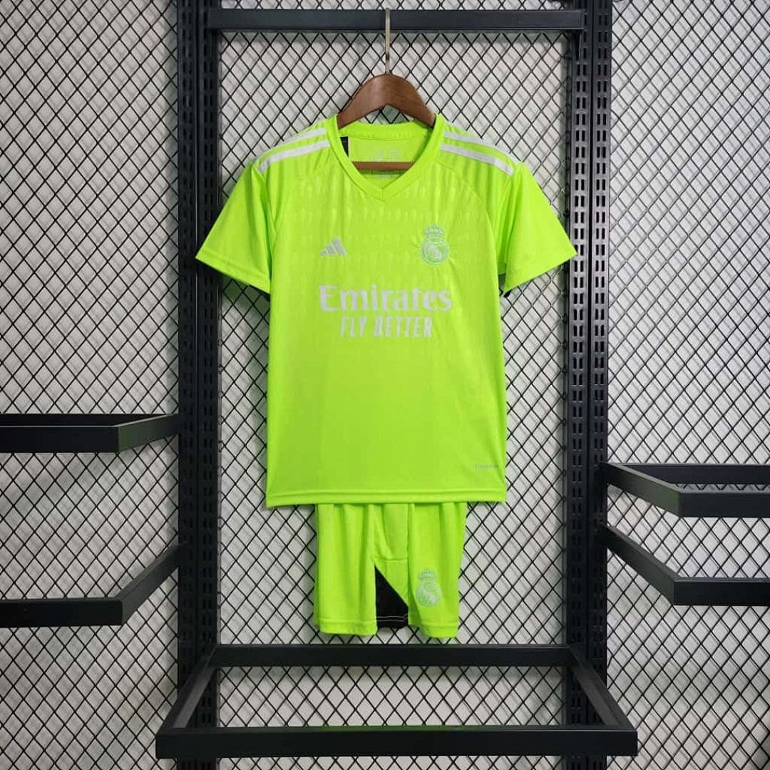 23-24 Real Madrid Kids Green Goalkeeper Kits