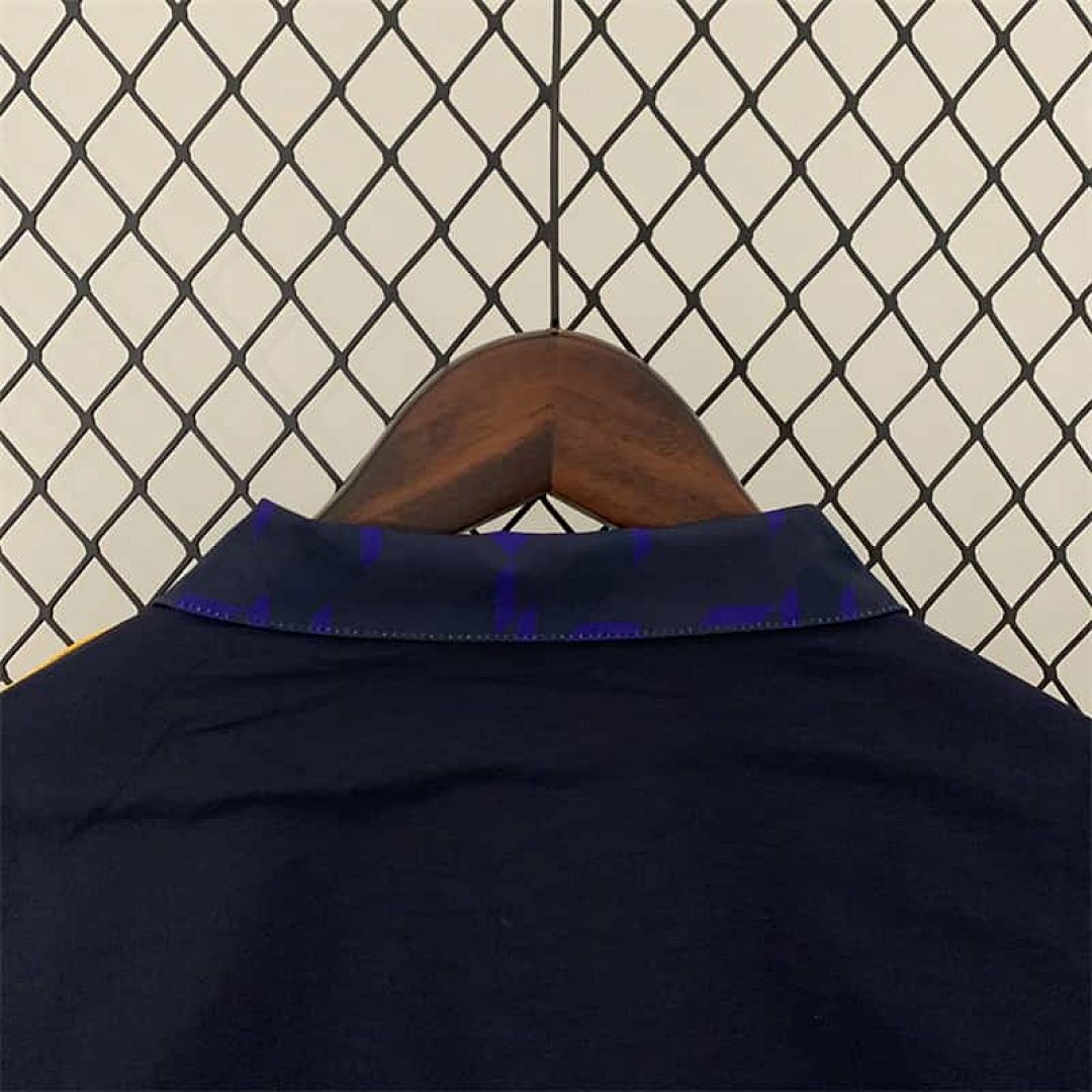 23-24 Real Madrid Trench Coat Reversible Windbreaker Navy 15