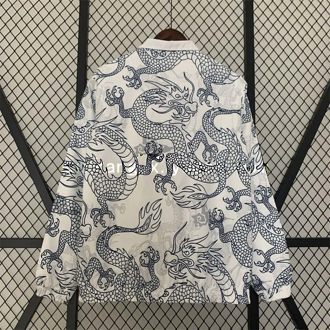 23-24 Real Madrid Reversible Dragon Windbreaker White 3