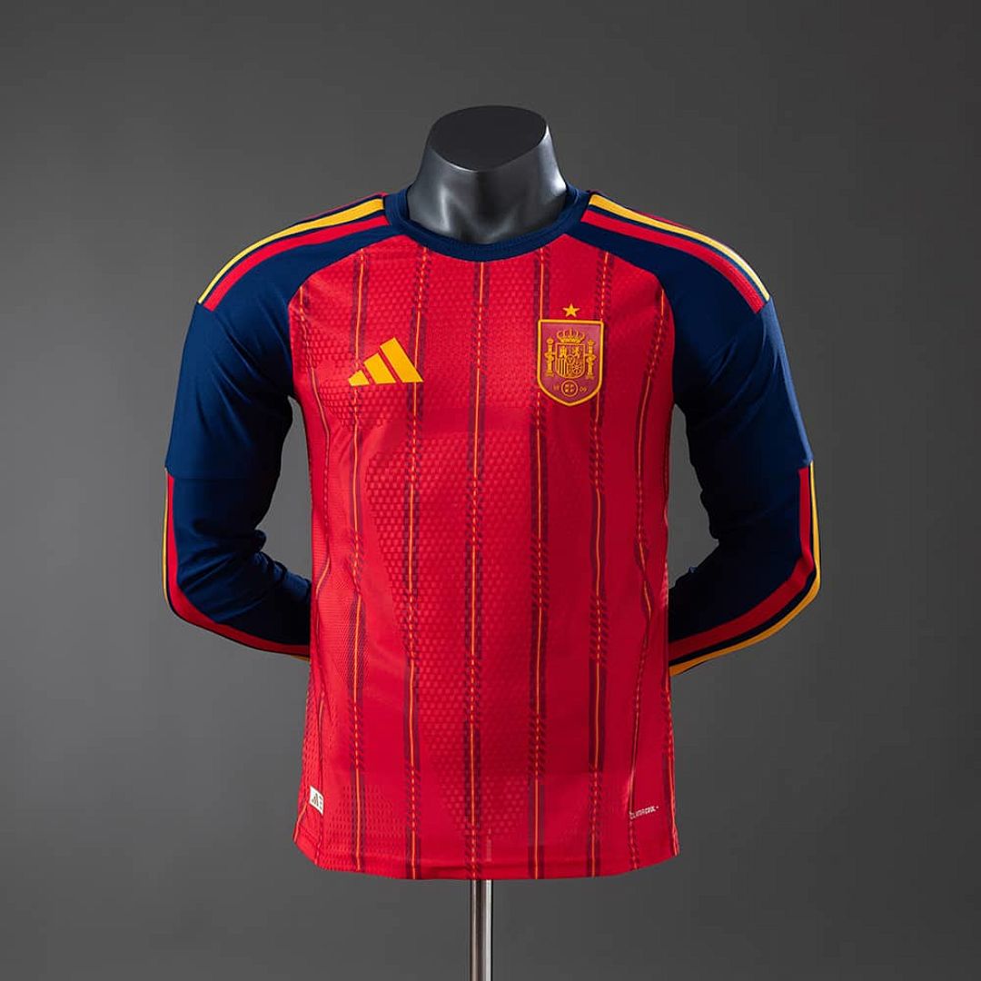 Spain 2026 Home Long-Sleeve Player Version Jerseys S-4XL