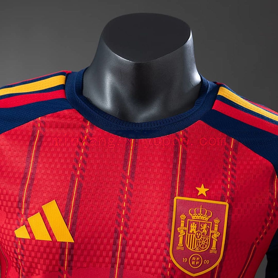 Spain 2026 Home Long-Sleeve Player Version Jerseys S-4XL 8