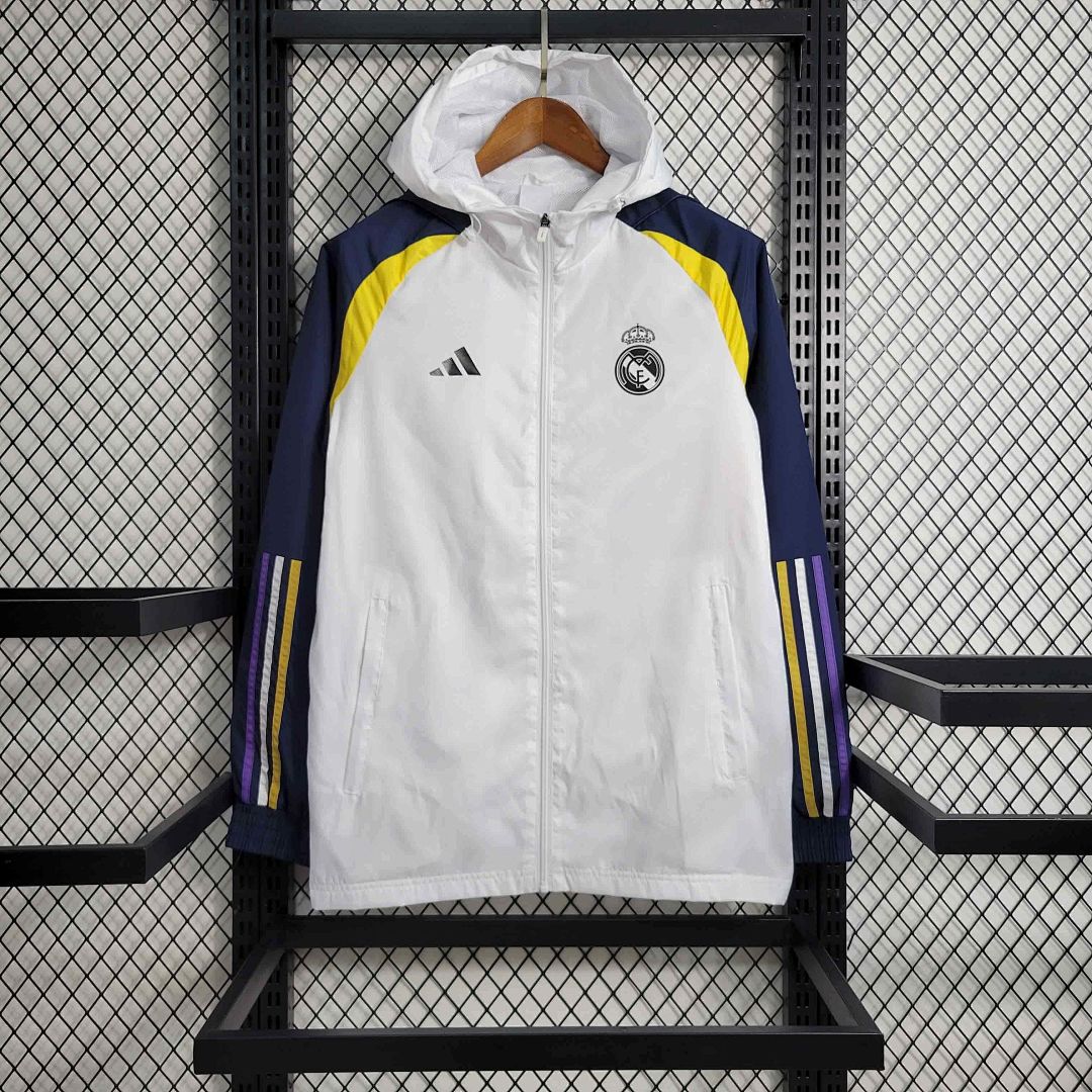 23-24 Real Madrid White Windbreaker New Jackets