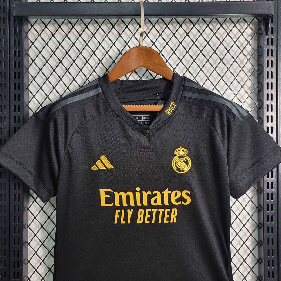 23-24 Real Madrid Third Kit Women Black Shirt 6