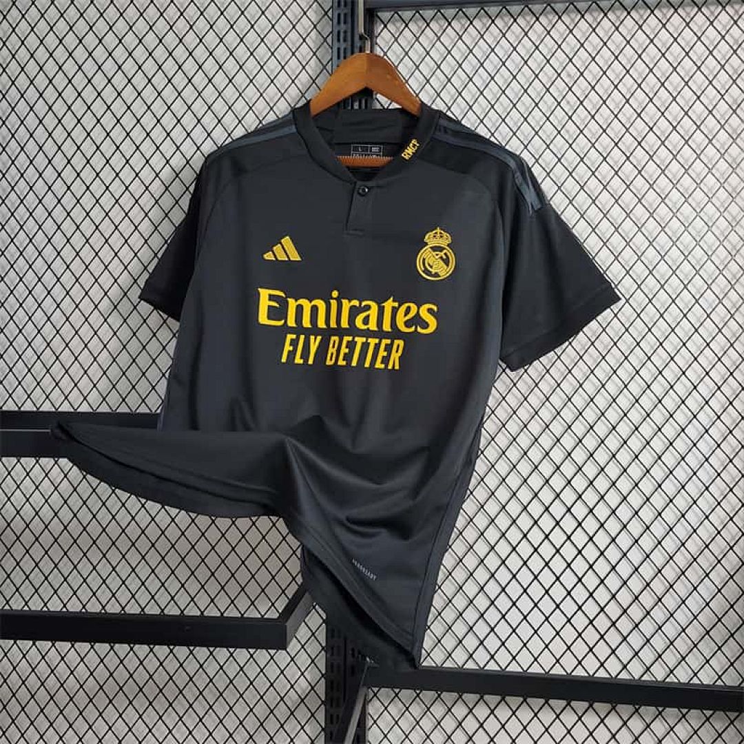 23-24 Real Madrid Third Kit Black Shirt 10