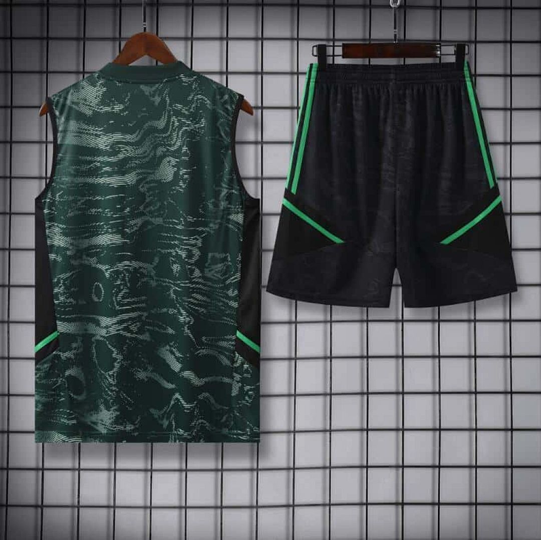 23-24 Real Madrid Training Vest Suits Green Sleeveless Kit 2