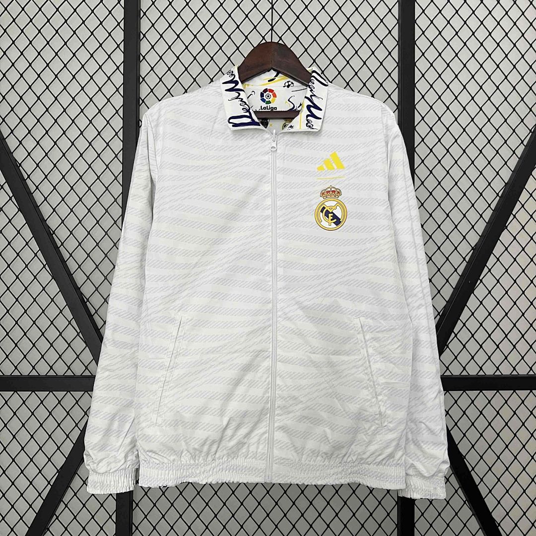 23-24 Real Madrid Trench Coat Reversible Windbreaker Double-Sides Jacket 12