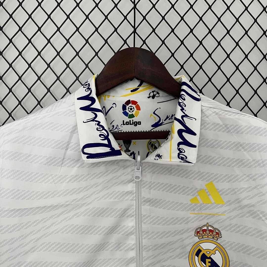 23-24 Real Madrid Trench Coat Reversible Windbreaker Double-Sides Jacket 5