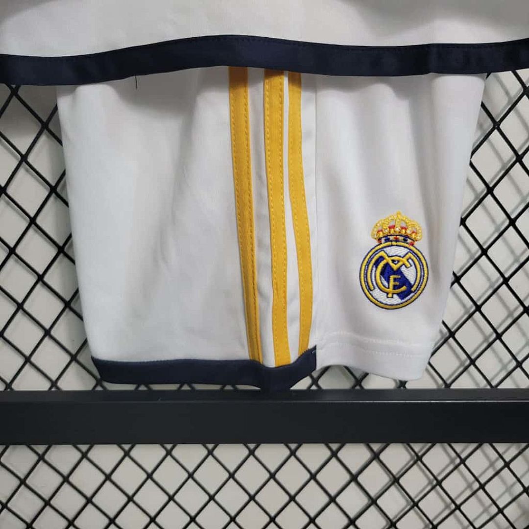 23-24 Real Madrid Home Kids Long Sleeve Kits Soccer Jerseys Yupoo 6