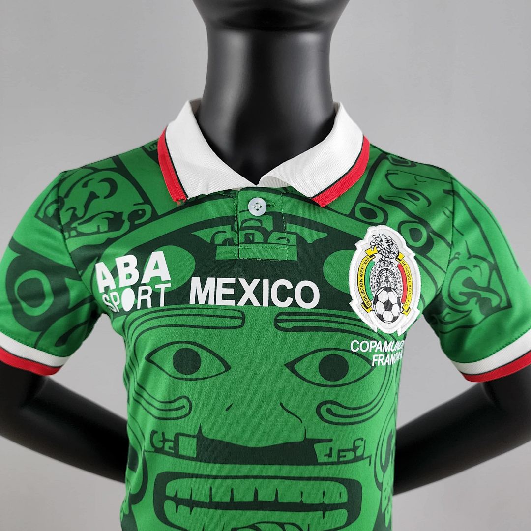 Retro kids kit 1998 Mexico home size：16-28 11