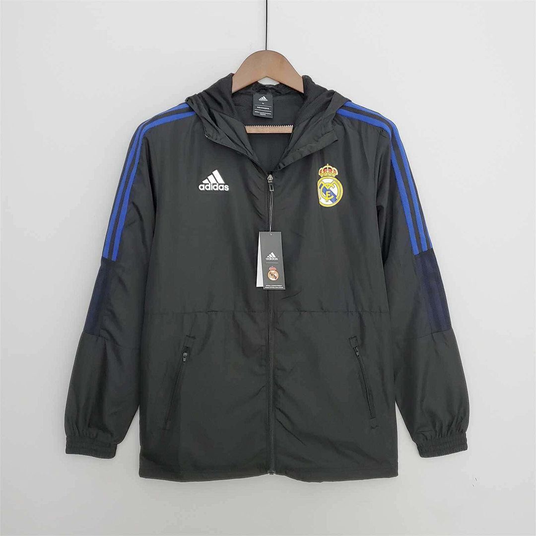 22-23 Real Madrid black windbreaker