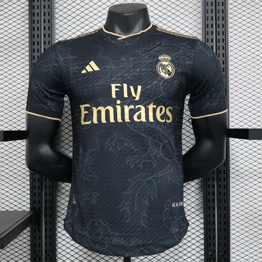 23-24 Real Madrid Balck Dragon Player Version Soccer Jerseys Yupoo