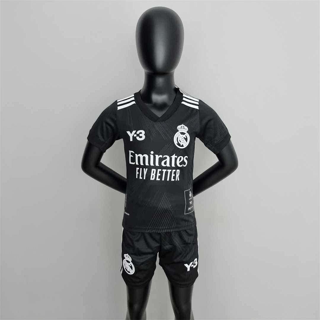 22-23 Real Madrid Y3 black kids kit