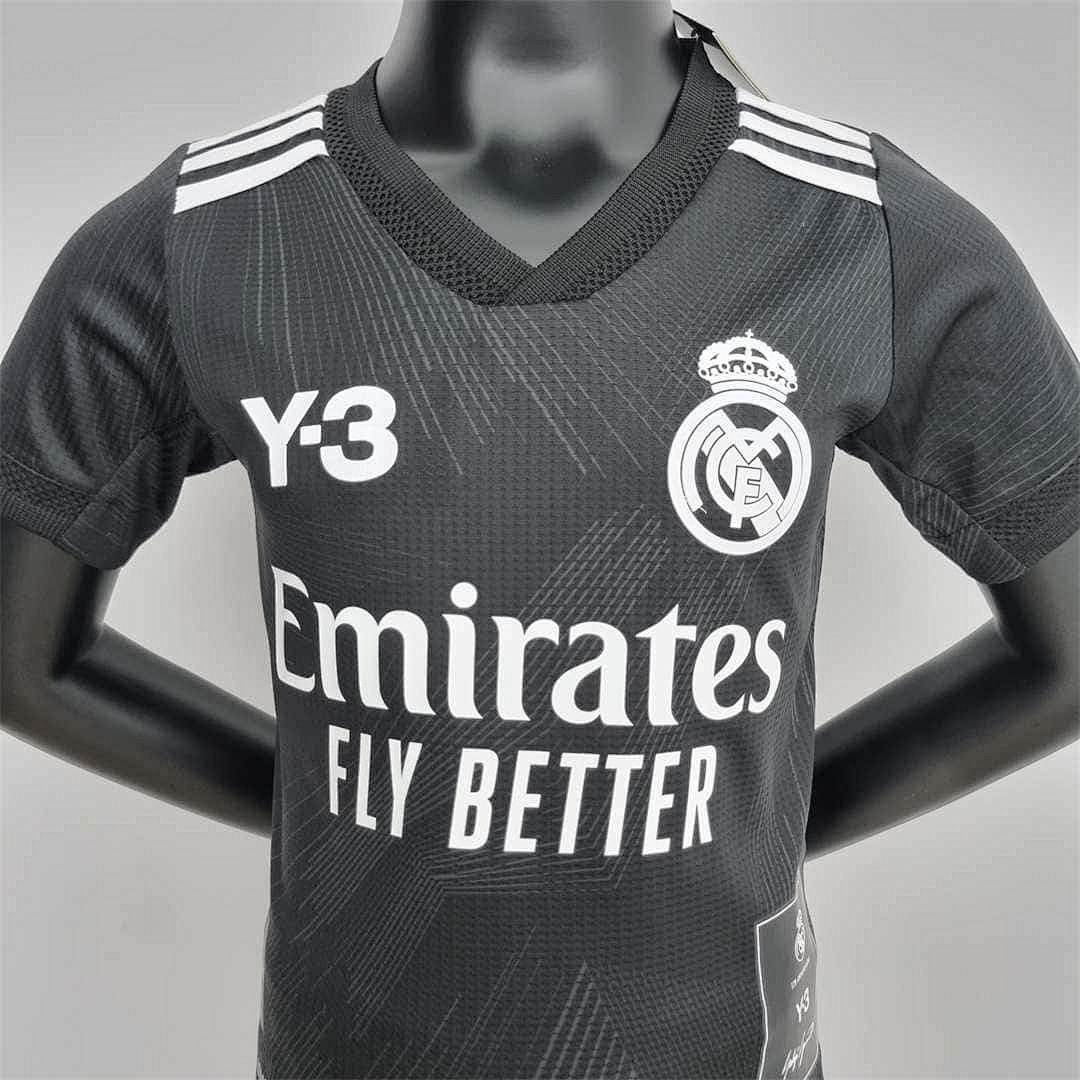 22-23 Real Madrid Y3 black kids kit 5