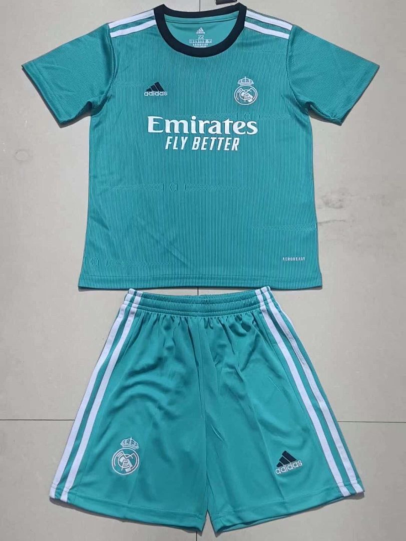 21-22 Real Madrid third away kids kit 5