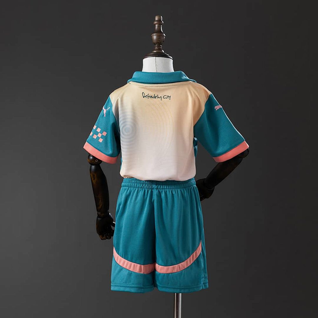 Manchester City 24_25 Fourth Away kids kit Jersey SZIE 16-28 11